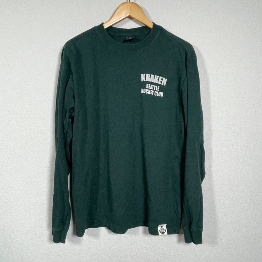 Filson Seattle Kraken T-Shirt Men M Green Long Sleeve Hockey Gorpcore Rugged USA